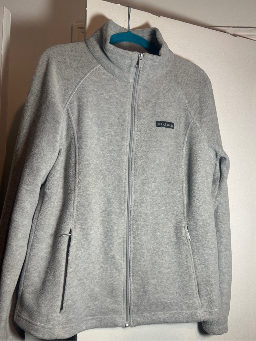 Columbia Heather Gray Full-Zip Fleece Jacket